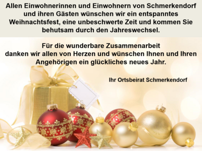 Meldung: Weihnachtsgrüße vom Ortsbeirat Schmerkendorf