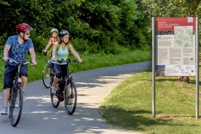Ein Beispielbild von einem Radweg im Lieblichen Taubertal. ©Landratsamt Main-Tauber-Kreis (Bild vergrößern)