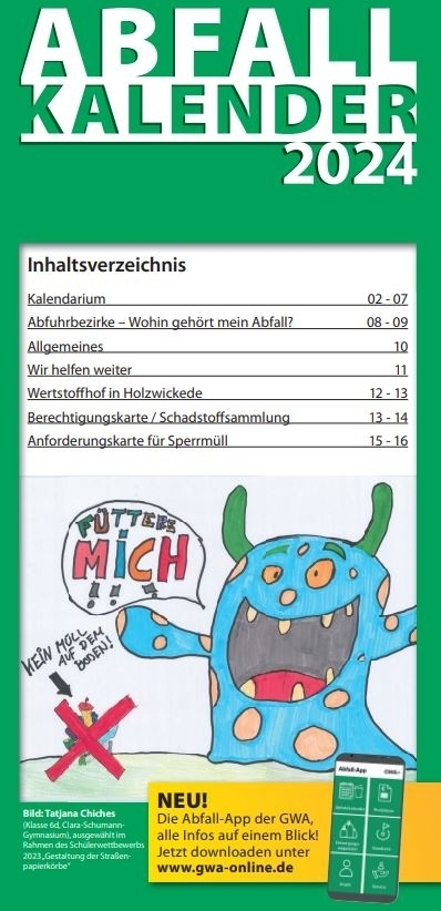 Abfallkalender 2024 - Gemeinde Holzwickede