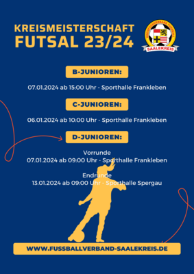 Foto zur Meldung: Kreismeisterschaft Futsal 2023/2024 der Junioren