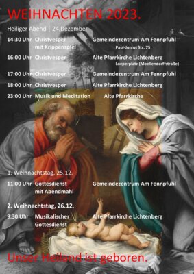 Unsere Weihnachtsgottesdienste
