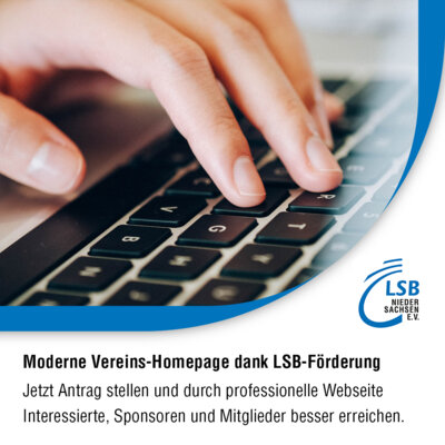 Meldung: Moderne Vereins-Homepage dank LSB-Förderung auch in 2024 möglich