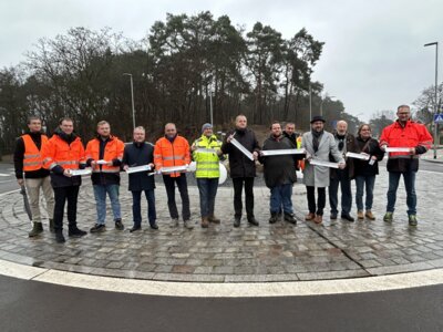 Offizielle Verkehrsfreigabe der Sonnenstraße und des Keisverkehres im Bereich der Hansastraße