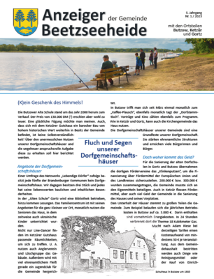 Anzeiger der Gemeinde Beetzseeheide Ausgabe 01/2023
