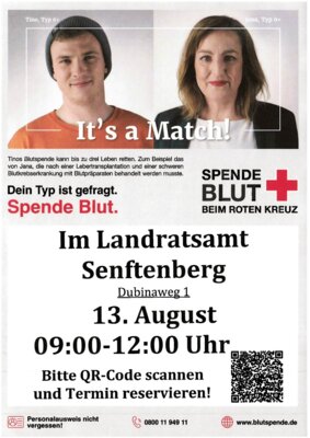 Foto zu Meldung: Blutspende am 13. August im Landratsamt Senftenberg