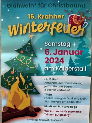 Krahner Winterfeuer: Wo Glühwein und Christbäume eine perfekte Verbindung eingehen! (Bild vergrößern)