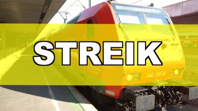 Streik der Lokführer ab Mittwoch, 10.1. von 2 Uhr bis Freitag, 12.1., 18 Uhr (Bild vergrößern)
