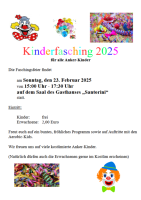 Plakat Kinderfasching