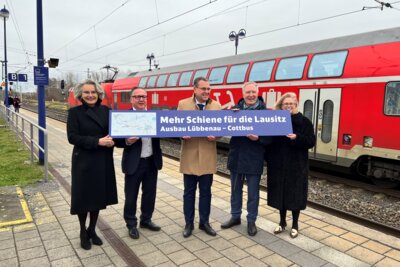 Foto zur Meldung: Zweites Gleis zwischen Lübbenau/Spreewald und Cottbus kommt