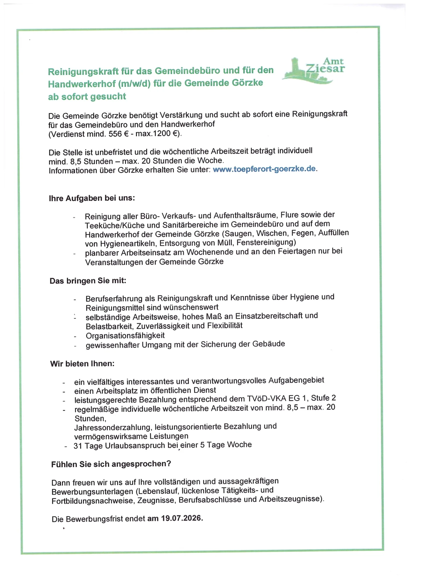 Stellenanzeige 1