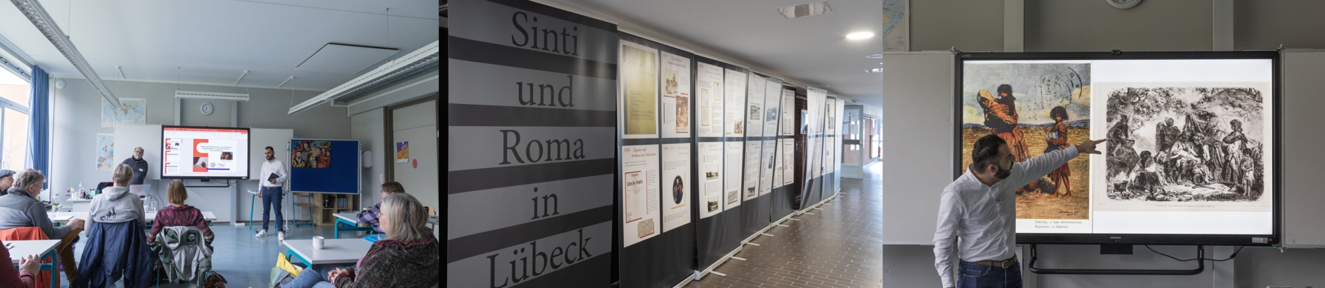 Impressionen vom Workshop 'Zerstörte Vielfalt - Sinti und Roma - Diskriminierung erkennen und handeln' und der Ausstellung 'Sinti und Roma in Lübeck' © Anja Hagge