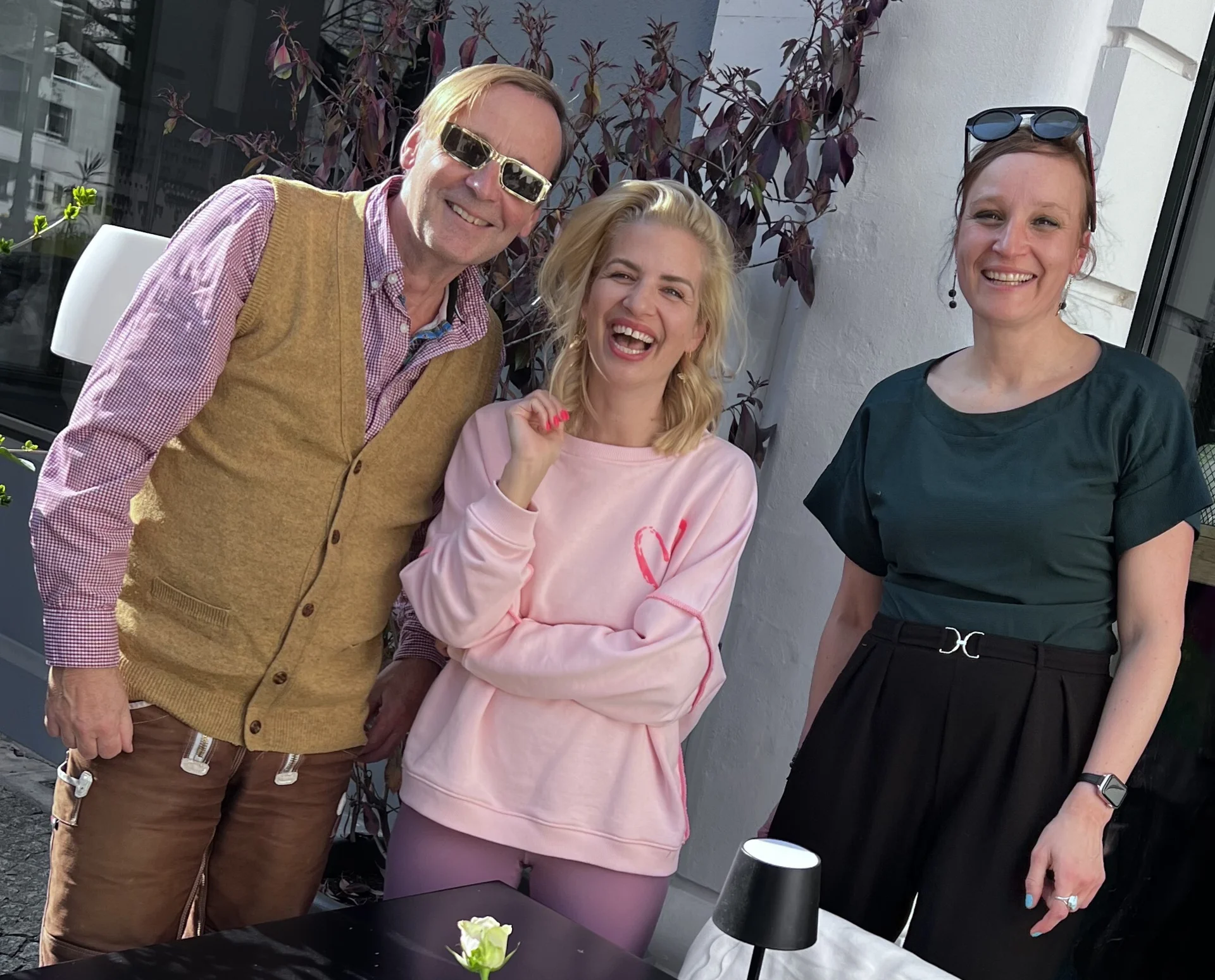 mit Schauspielerin Susan Sideropoulos