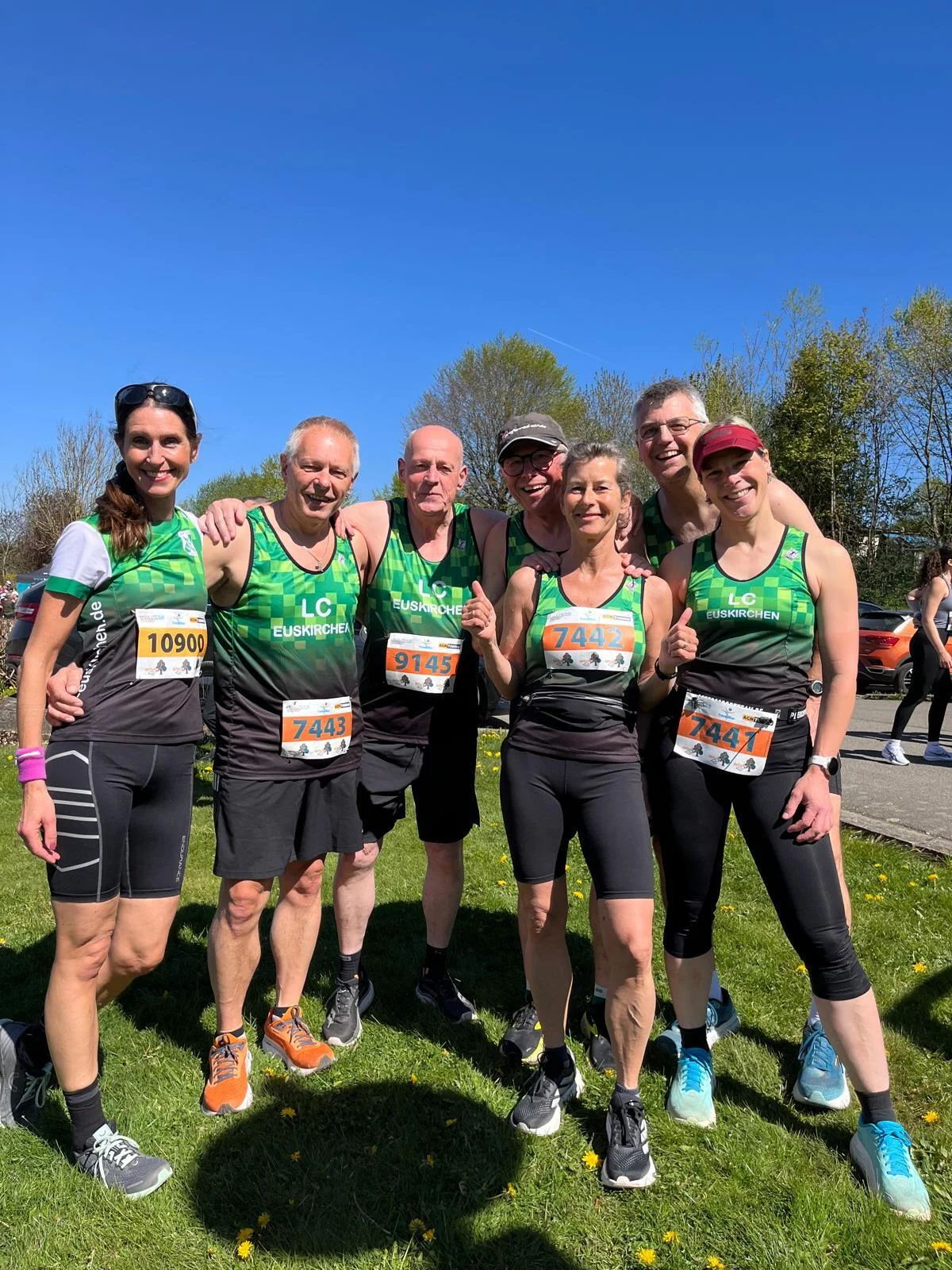 Motiviert an den Start: Simone, Hubi, Uwe, Karl-Heinz,  Saskia, Sascha, Silke