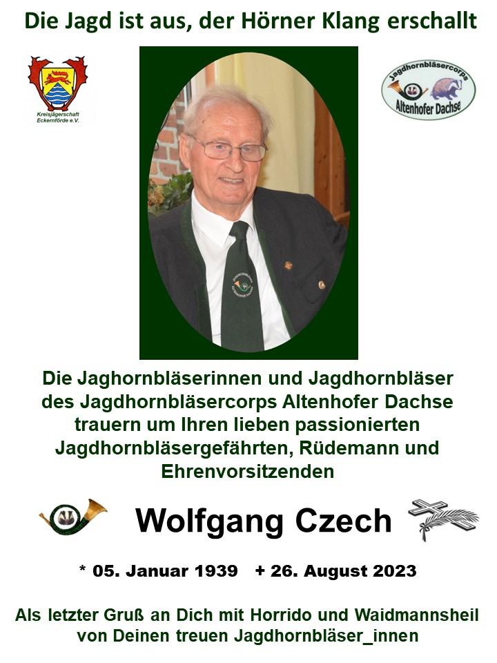 Nachruf Wolfgang Czech