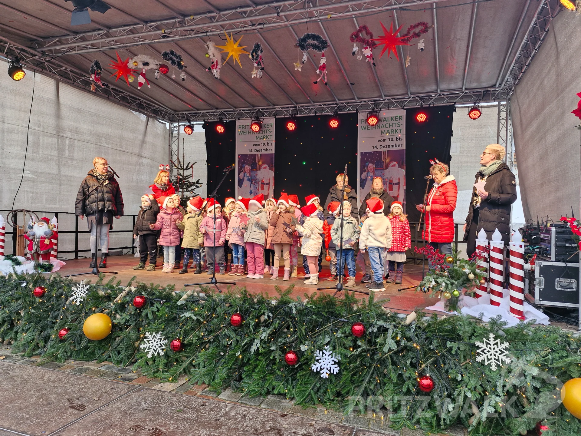 Kitakinder gestalteten das Programm am Mittwoch. Foto: Stadt Pritzwalk