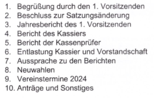 Jahreshauptversammlung 2024