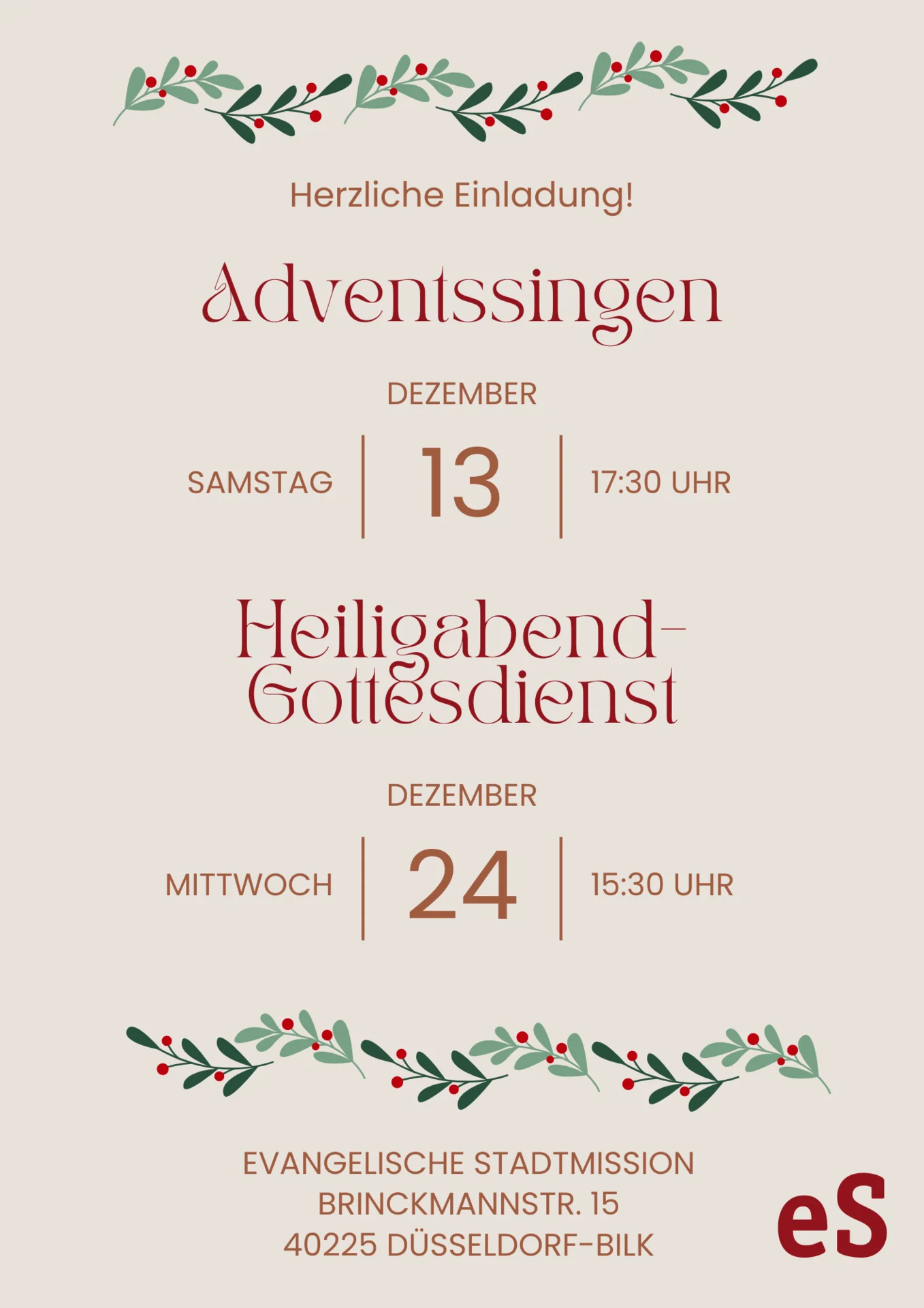 Adventssingen und Weihnachtsgottesdienst