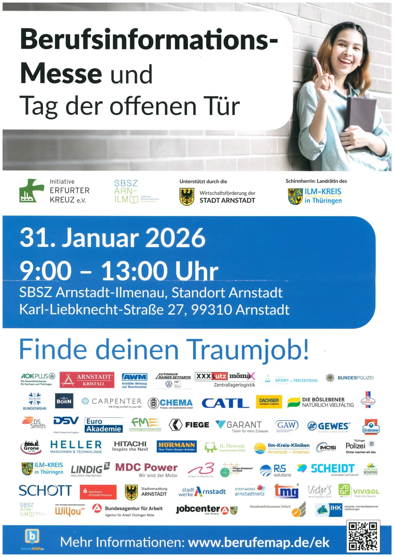 Bild zeigt Flyer zur Berufsinformations-Messe