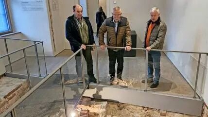 Die Pritzerber Delegation im Burgmuseum Ziesar. ©&nbsp;Quelle: Frank Bürstenbinder