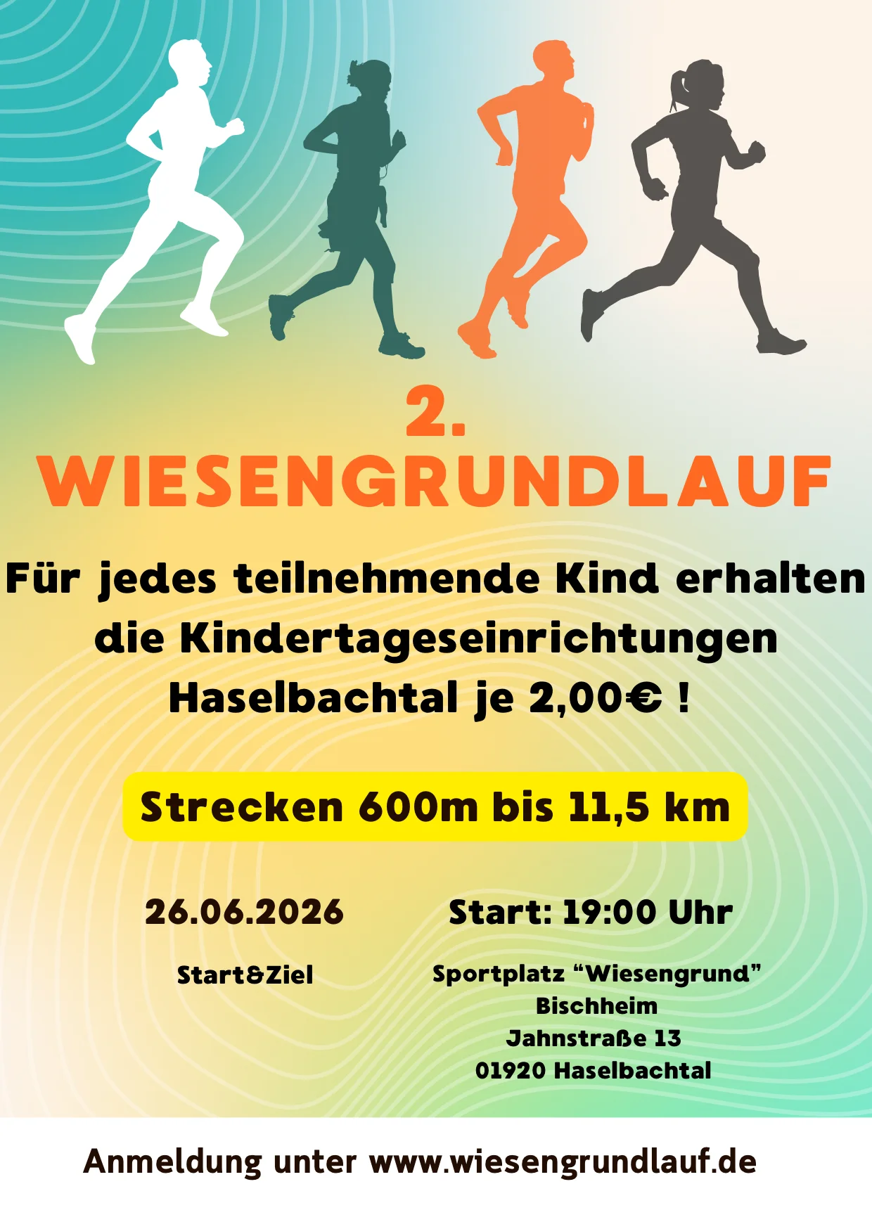 Orange Beige Gradient Illustrativ Marathon Virtuelle Einladung
