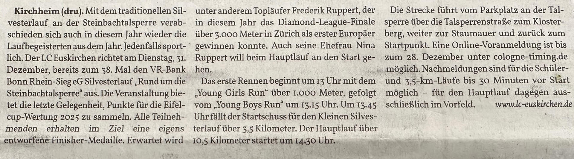 Blickpunkt am Sonntag, 20. Dezember 2025 Titelbericht