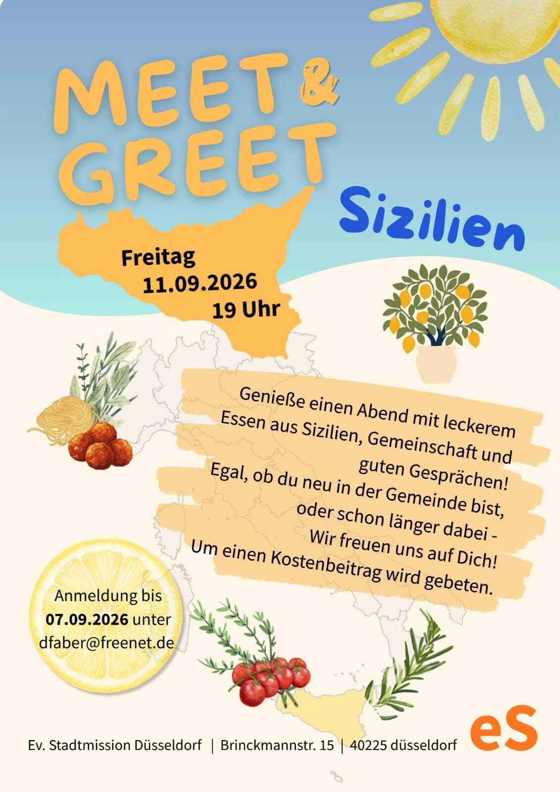 Meet and Greet Flyer Sizilien