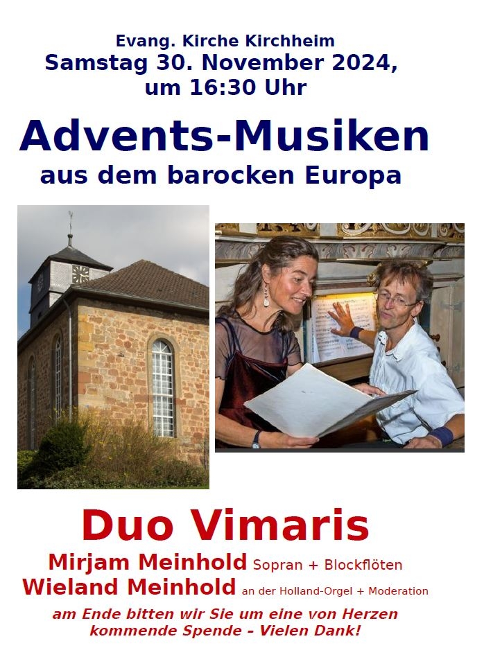 Einladung Musik zum 1. Advent