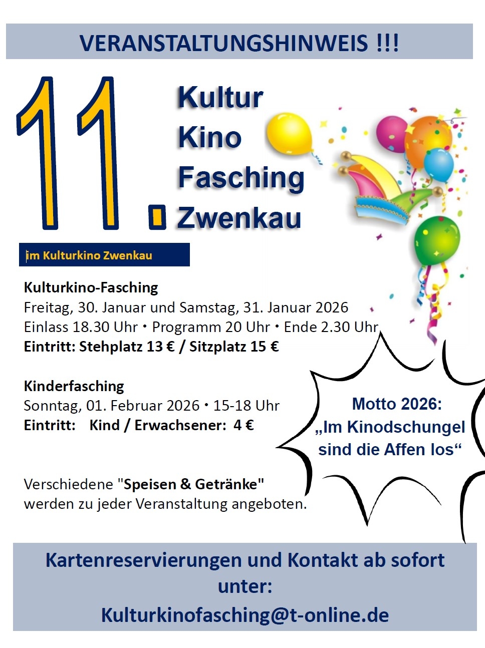 Kulturkinofasching 2026!