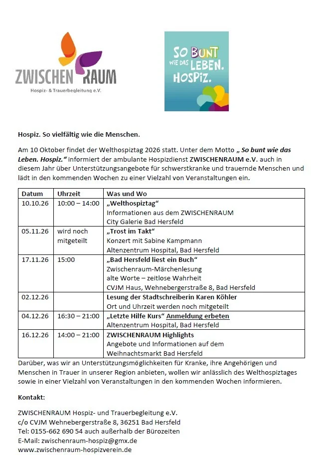 ZWISCHENRAUM Hospiz- & Trauerbegleitung e.V.