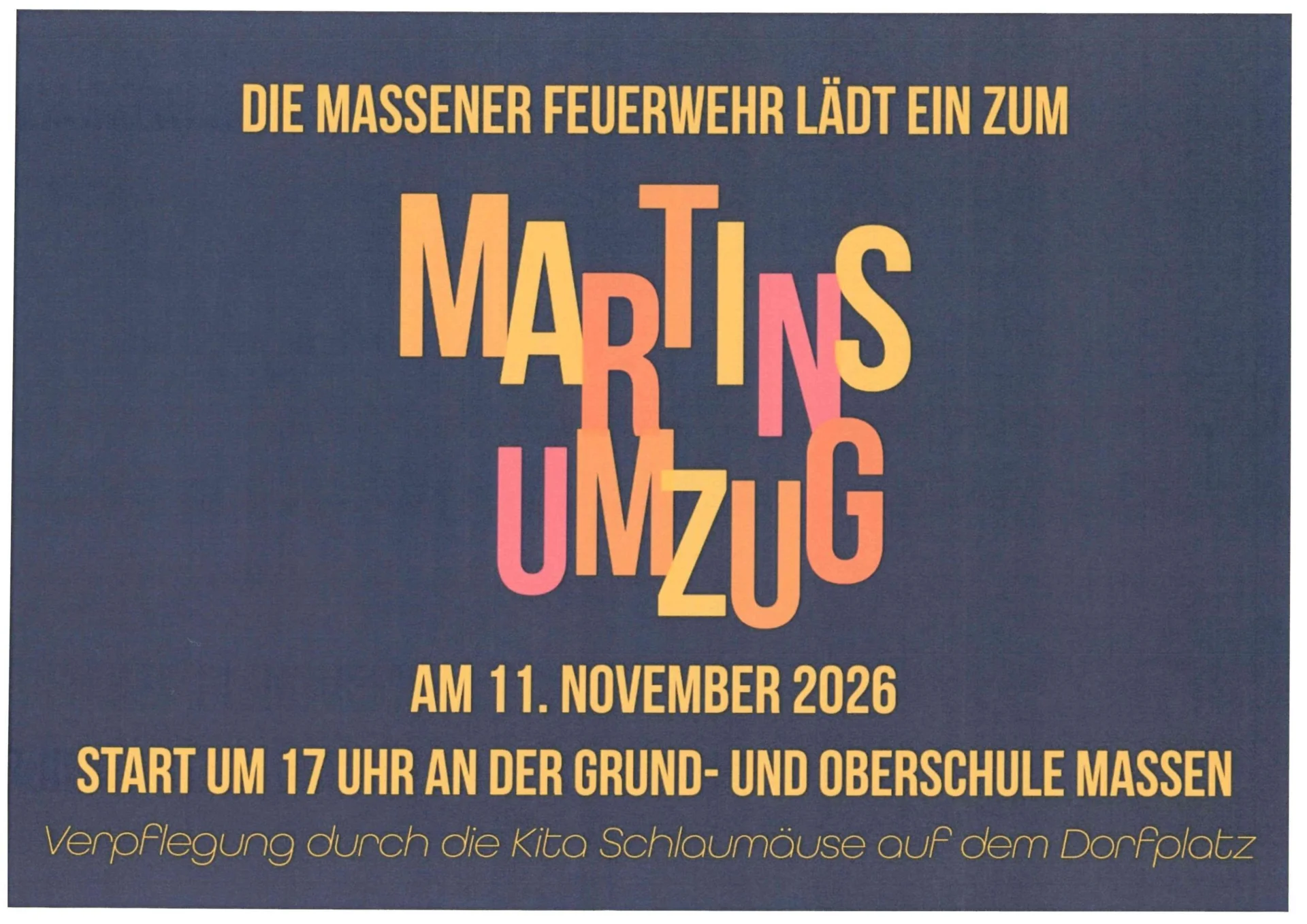 Martinsumzug der Feuerwehr Massen