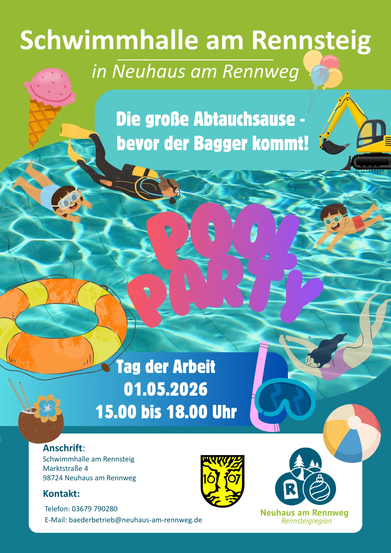 Flyer Schwimmhalle  Abschiedsfest neu