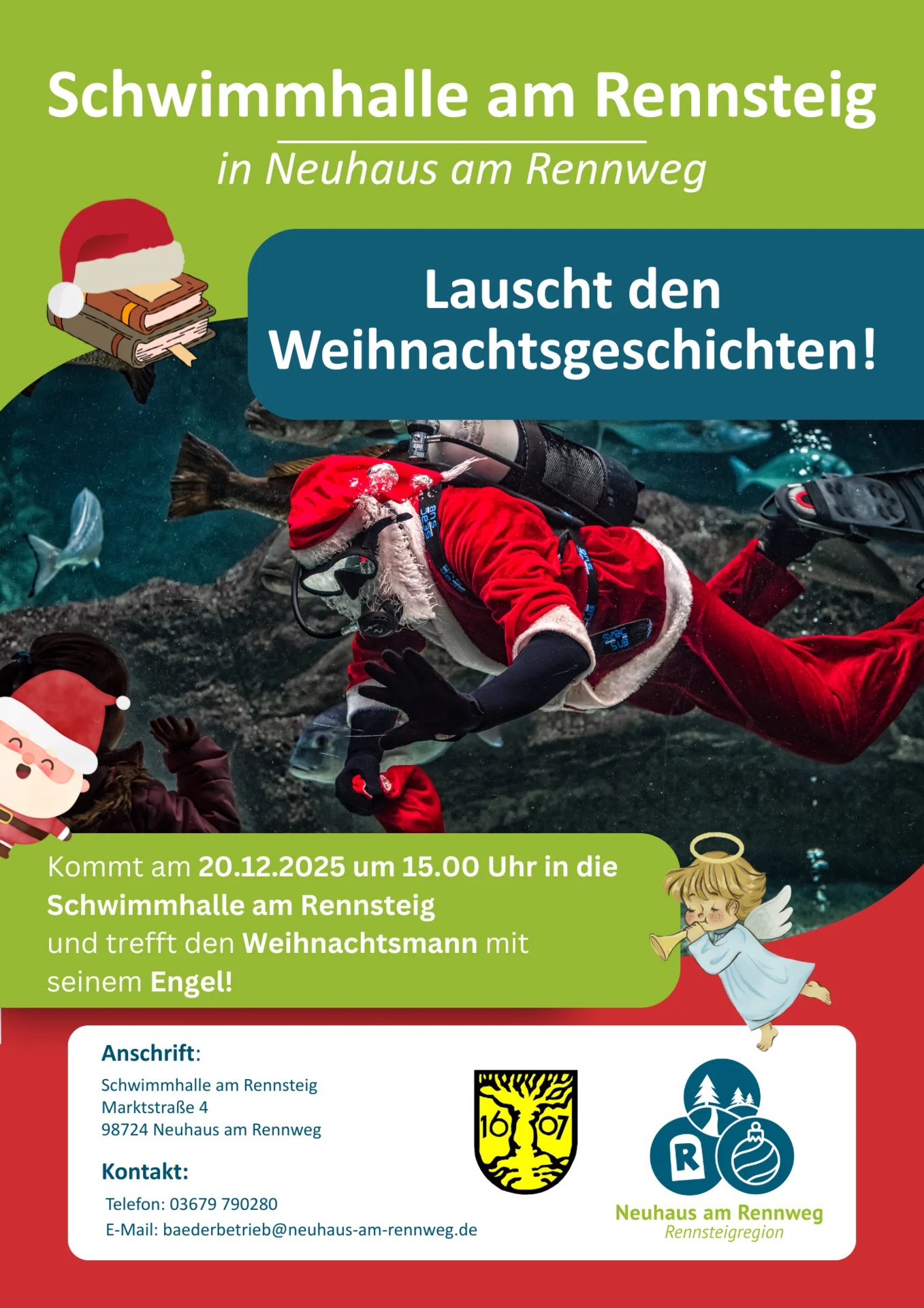 Weihnachtsgeschichten in der Schwimmhalle am Rennsteig