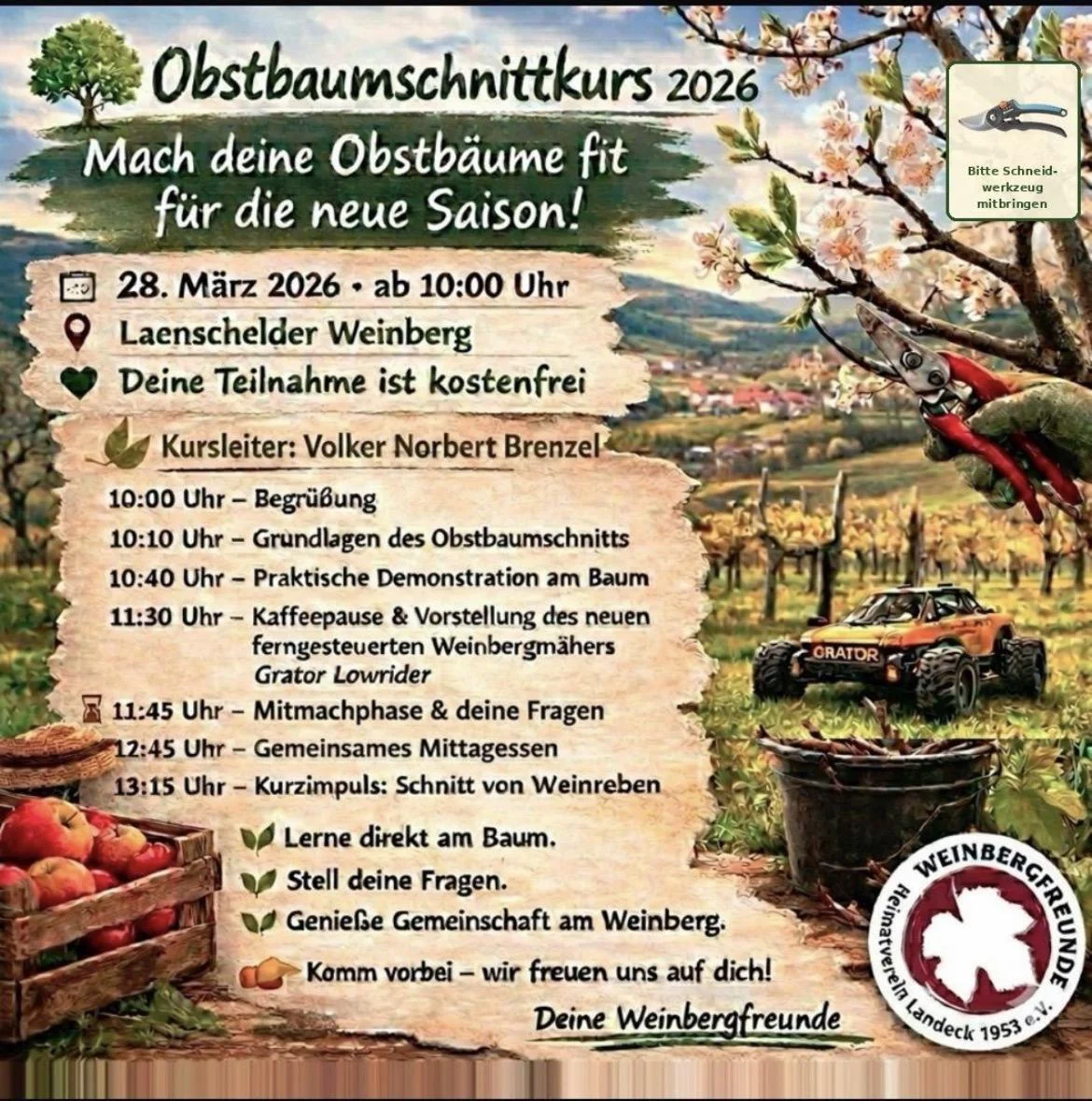 Obstbaumschnittkurs 28.03.2026
