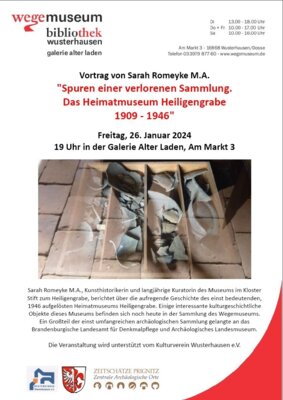 Link zu: Vortrag am 26. Januar 2024 um 19 Uhr: "Spuren einer verlorenen Sammlung", Wegemuseum