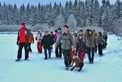 Winterwanderung mit Revierförster Dirk Schönfelder (Bild vergrößern)