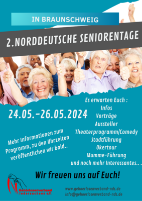2. Norddeutsche Seniorentage in Braunschweig vom 24.05.-26.05.2024 (Bild vergrößern)