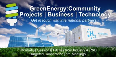 GreenEnergy:Community - (EU) Projektförderung, Technologietransfer & Geschäftsmöglichkeiten im Bereich der Grünen Energien (Bild vergrößern)