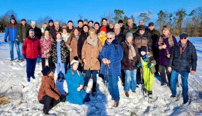 Über Hellental nach Merxhausen: 50 Teilnehmer bei Winterwanderung des SV Mackensen (Bild vergrößern)