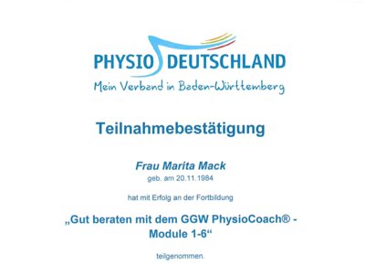 Meldung: Physiocoach - von der Therapie zum Coaching