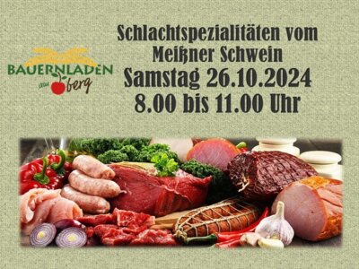Verkauf von Schlachtspezialitäten vom Meißner Schwein am 26.10.2024 ab 8.00 Uhr (Bild vergr&ouml;&szlig;ern)
