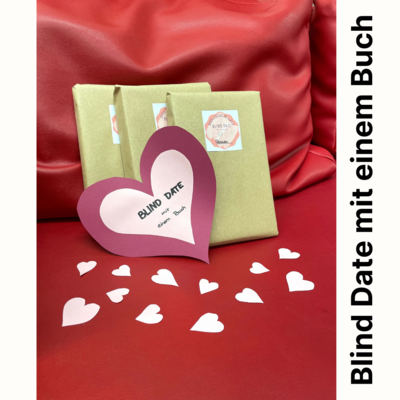 Aktion der Bibliothek zum Valentinstag - Blind Date mit einem Buch (Bild vergrößern)