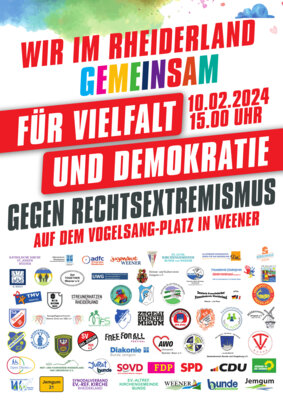 Wir im Rheiderland Gemeinsam - Für Vielfalt und Demokratie am 10.02.2024 gegen Rechtsextremismus (Bild vergrößern)