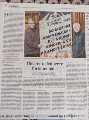 Kulturring in der Stuttgarter Zeitung und in der Esslinger Zeitung (Bild vergrößern)