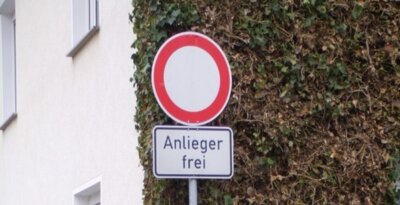Missachten von Verbotsschildern zur Durchfahrt von Anliegerstraßen (Bild vergrößern)