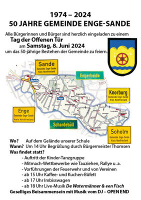 50 Jahre Gemeinde Enge-Sande – Feier am Samstag, 8. Juni 2024