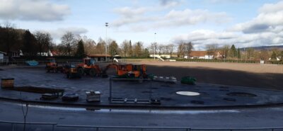 Foto zur Meldung: Jahnstadion Osterode: Aktueller Stand der Umbauarbeiten