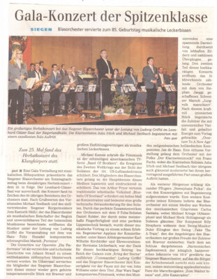 Meldung: Gala-Konzert der Spitzenklasse