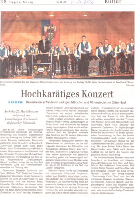 Meldung: Hochkarätiges Konzert