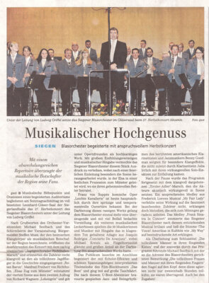 Meldung: Musikalischer Hochgenuss