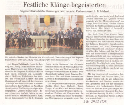 Meldung: Festliche Klänge begeistern
